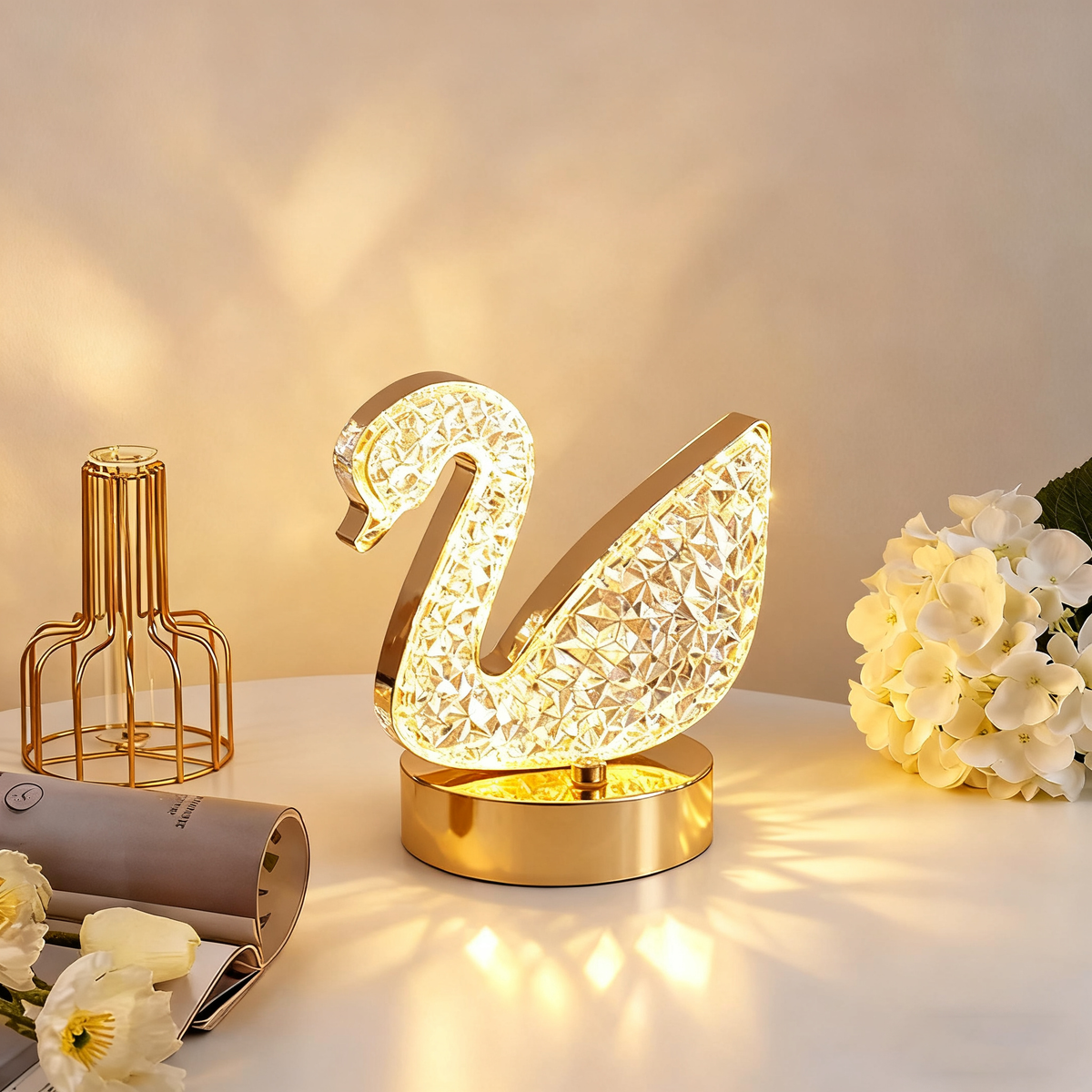 🎁Christmas Sale 50% OFF!!🎄50K+ SOLD! ✨Rechargeable Luxury Crystal LED Night Light Lamp