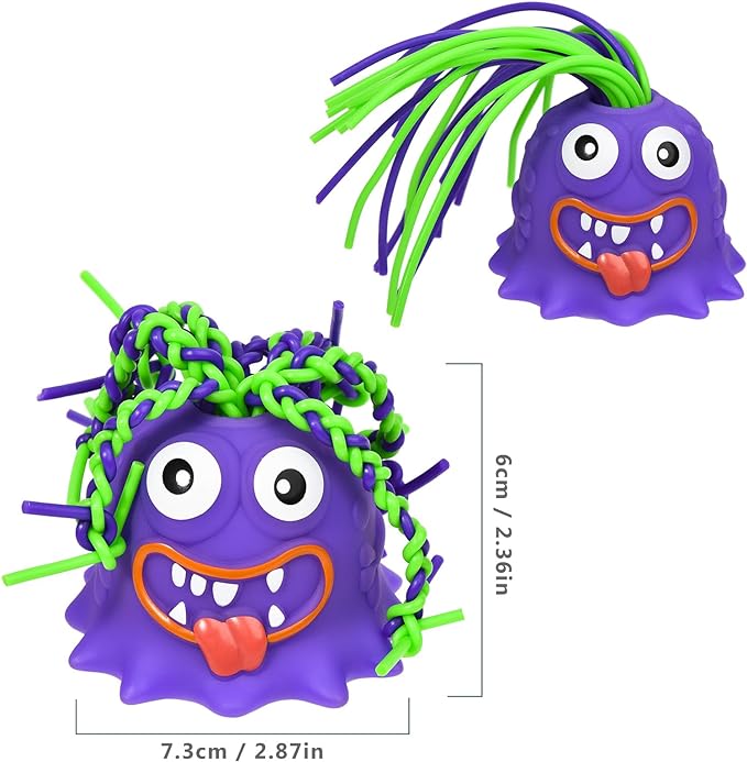 👾 JETZT 50% RABATT! 🧸 Haarziehendes Monster-Stressspielzeug – Dehnbares sensorisches Fidget-Tool für Angstlinderung & Konzentration, sicher für Kinder/Erwachsene 🎯✨