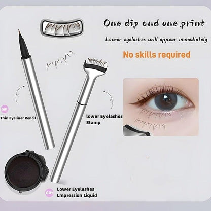 💥Jahresendaktion🔥2 kaufen, 1 gratis erhalten🔥2-in-1-Set aus Eyeliner und Stempel für die unteren Wimpern