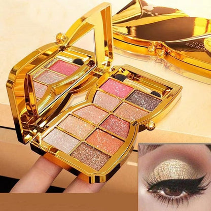 ✨NEUJAHRSANGEBOT🤩10-Farben-Glitzer-Schimmer-Lidschattenpalette