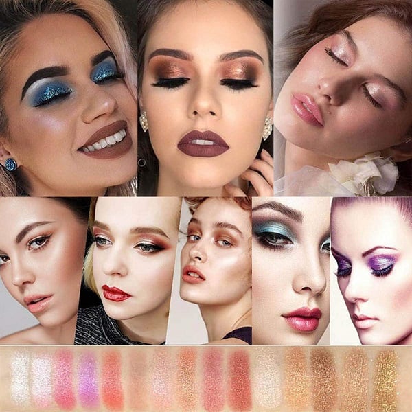 ✨NEUJAHRSANGEBOT🤩10-Farben-Glitzer-Schimmer-Lidschattenpalette