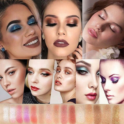 ✨NEUJAHRSANGEBOT🤩10-Farben-Glitzer-Schimmer-Lidschattenpalette