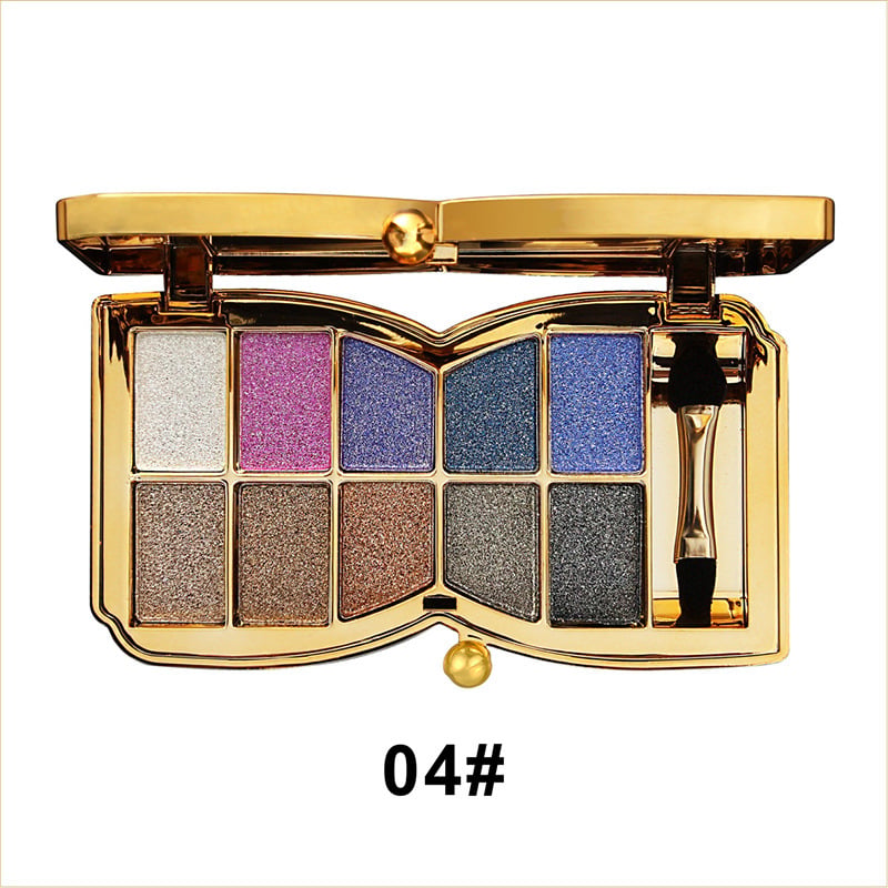 ✨NEUJAHRSANGEBOT🤩10-Farben-Glitzer-Schimmer-Lidschattenpalette