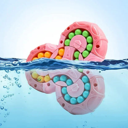 💥Extremely popular toy💥Fidget Spinner + Six-Sided Rotating Cube 2-in-1, Magic Bean Fun Educational Toy