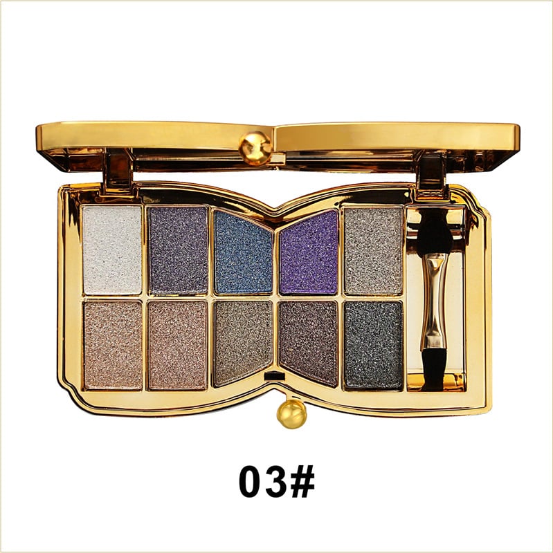 ✨NEUJAHRSANGEBOT🤩10-Farben-Glitzer-Schimmer-Lidschattenpalette