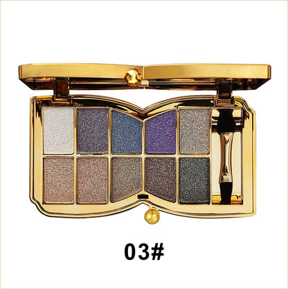 ✨NEUJAHRSANGEBOT🤩10-Farben-Glitzer-Schimmer-Lidschattenpalette