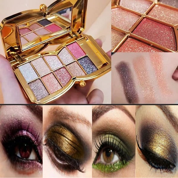 ✨NEUJAHRSANGEBOT🤩10-Farben-Glitzer-Schimmer-Lidschattenpalette