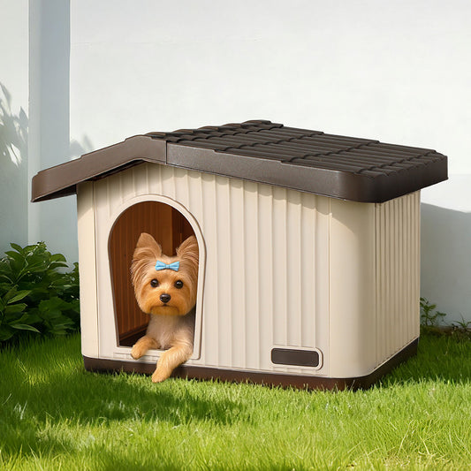 Pawz Kunststoff-Hundekäfig für kleine Hunde, wetterfester Außenkennel mit Belüftung