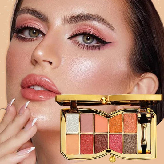 ✨NEUJAHRSANGEBOT🤩10-Farben-Glitzer-Schimmer-Lidschattenpalette