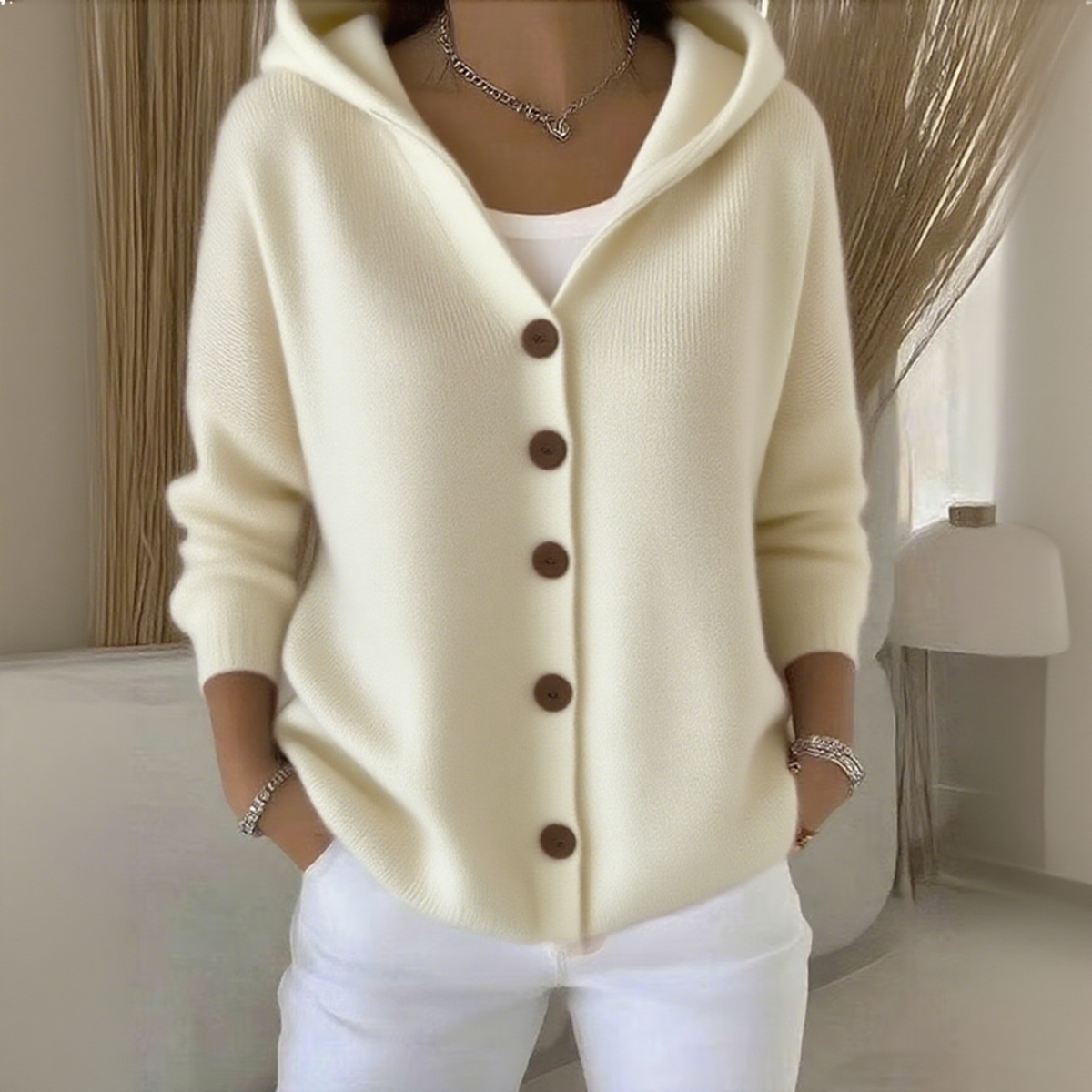 🔥LAST DAY SALE 50% OFF🔥Women Cotton Plain Long Sleeve Comfy Casual Cardigan