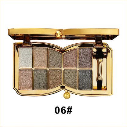 ✨NEUJAHRSANGEBOT🤩10-Farben-Glitzer-Schimmer-Lidschattenpalette