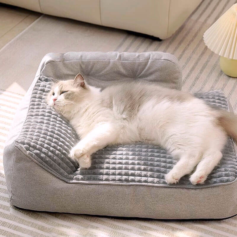 Verdicktes, waschbares Katzen- und Hundebett für alle Jahreszeiten