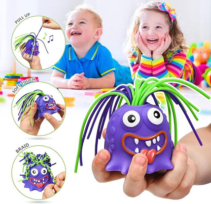 👾 JETZT 50% RABATT! 🧸 Haarziehendes Monster-Stressspielzeug – Dehnbares sensorisches Fidget-Tool für Angstlinderung & Konzentration, sicher für Kinder/Erwachsene 🎯✨