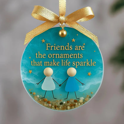 ⏳LAST DAY SALE 70% OFF!⏰Friendship Sea Glass Christmas Ornament🌊✨Shaped by Nature & Crafted by Hand💝