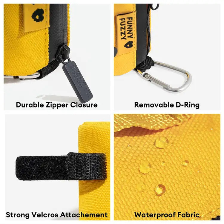 FUNNYFUZZY wasserdichter Leinenhalter mit Kotbeutelspender zum Befestigen – Flexi Walker