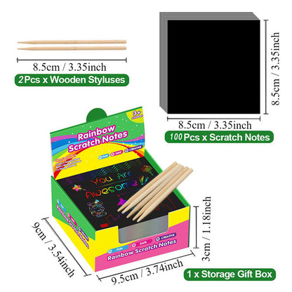 Kaufe 2, erhalte 10 % Rabatt & kostenlosen Versand🔥Kreatives Regenbogen-Kratzpapier-Kunstset