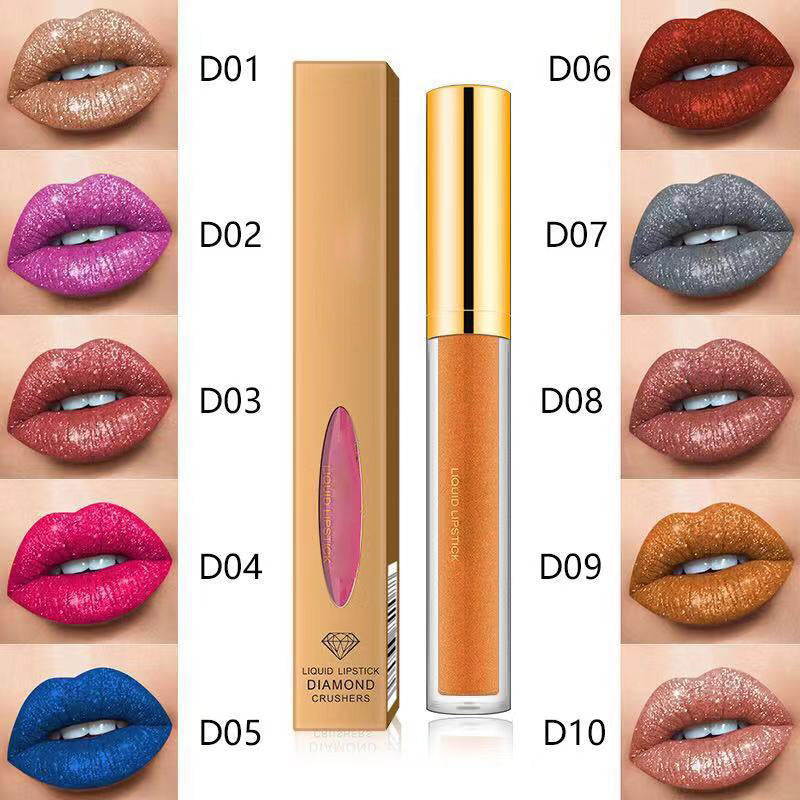 Metallic-Flüssig-Diamant-Glitzer-Lipstick