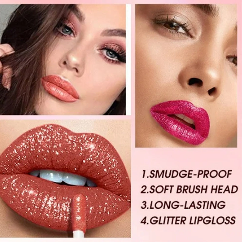 Metallic-Flüssig-Diamant-Glitzer-Lipstick