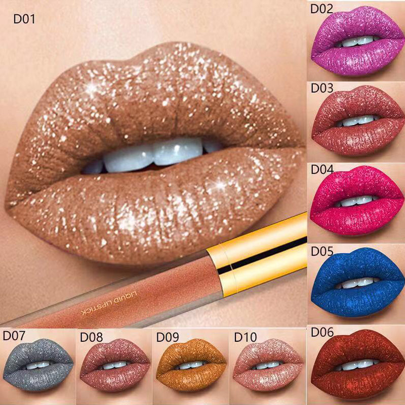 Metallic-Flüssig-Diamant-Glitzer-Lipstick