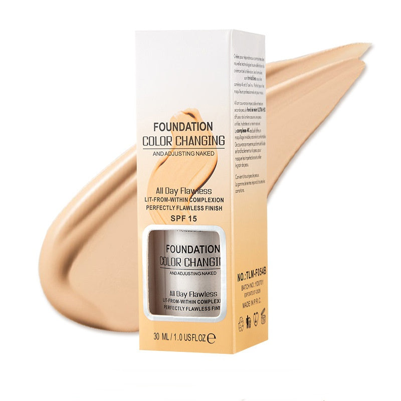 🔥Mega-Angebot – 60 % Rabatt🎉Langanhaltende, feuchtigkeitsspendende Foundation mit Farbveränderung