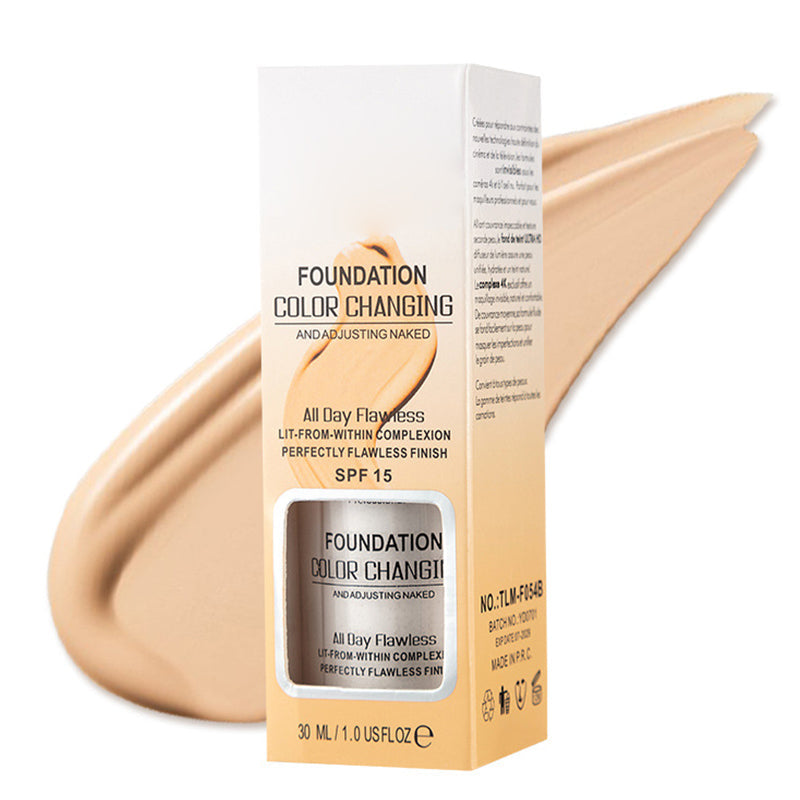 🔥Mega-Angebot – 60 % Rabatt🎉Langanhaltende, feuchtigkeitsspendende Foundation mit Farbveränderung