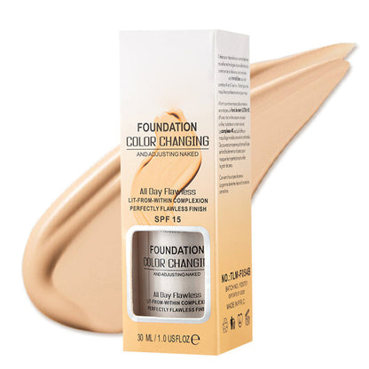 🔥Mega-Angebot – 60 % Rabatt🎉Langanhaltende, feuchtigkeitsspendende Foundation mit Farbveränderung
