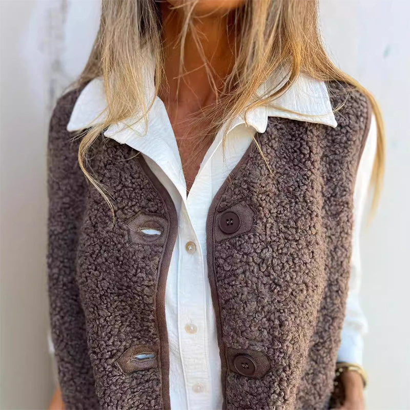 🎁 Christmas Sale 49% OFF 🔥Women's Fall Button Down Short Warm Vest