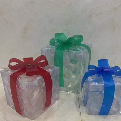 🎁Limited-Time 50% Off🎄Glowing Christmas Gift Box Decorations