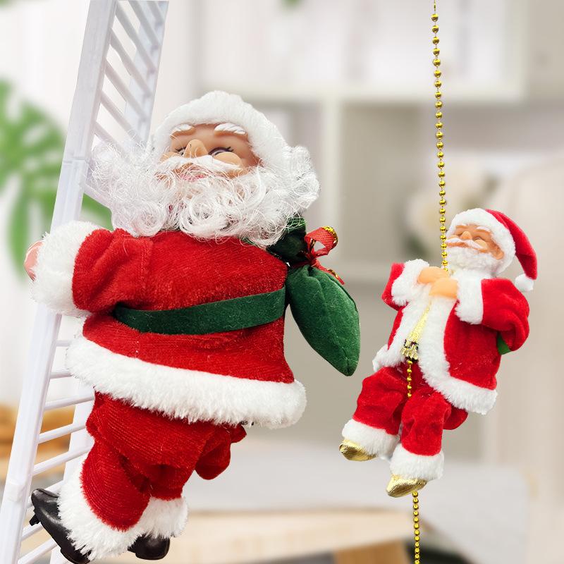 🎁Weihnachtsangebot 50 % RABATT🎅Elektrischer Kamin – musikalische Kletter-Weihnachtsmann-Spieluhr🪜