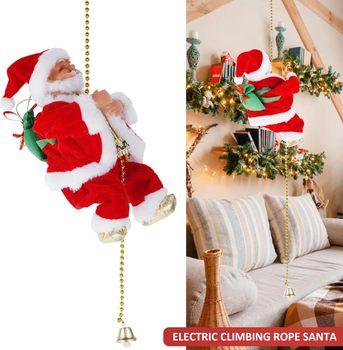 🎁Weihnachtsangebot 50 % RABATT🎅Elektrischer Kamin – musikalische Kletter-Weihnachtsmann-Spieluhr🪜