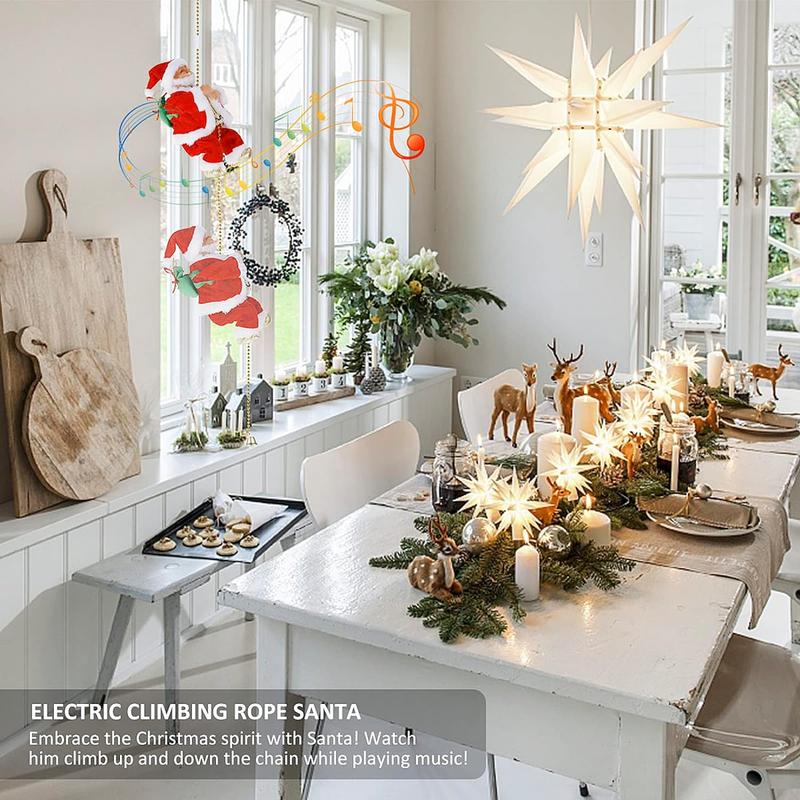 🎁Weihnachtsangebot 50 % RABATT🎅Elektrischer Kamin – musikalische Kletter-Weihnachtsmann-Spieluhr🪜