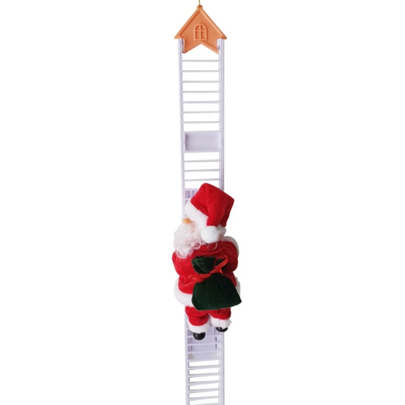 🎁Weihnachtsangebot 50 % RABATT🎅Elektrischer Kamin – musikalische Kletter-Weihnachtsmann-Spieluhr🪜