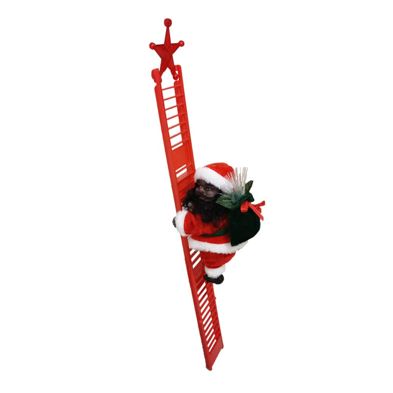 🎁Weihnachtsangebot 50 % RABATT🎅Elektrischer Kamin – musikalische Kletter-Weihnachtsmann-Spieluhr🪜