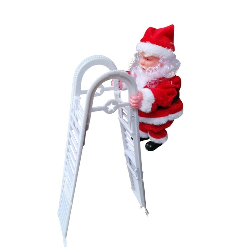 🎁Weihnachtsangebot 50 % RABATT🎅Elektrischer Kamin – musikalische Kletter-Weihnachtsmann-Spieluhr🪜