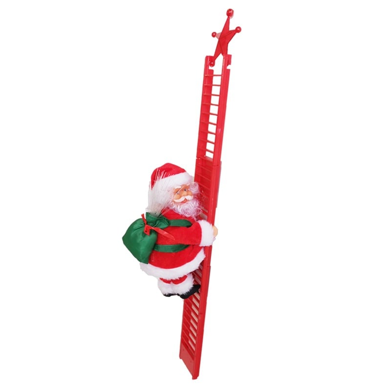 🎁Weihnachtsangebot 50 % RABATT🎅Elektrischer Kamin – musikalische Kletter-Weihnachtsmann-Spieluhr🪜