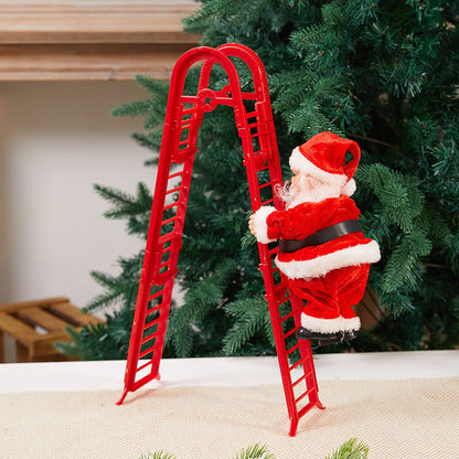🎁Weihnachtsangebot 50 % RABATT🎅Elektrischer Kamin – musikalische Kletter-Weihnachtsmann-Spieluhr🪜