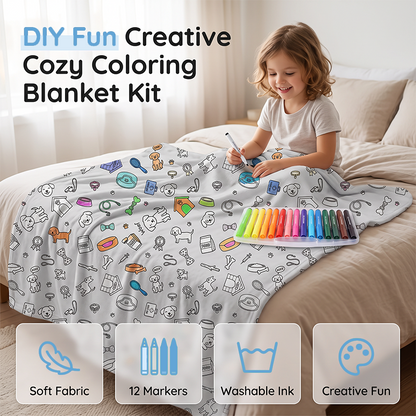 🔥LETZTER TAG: 50% RABATT!!🎨✨Kreatives „Cozy Coloring“-Deckenset – DIY-Kunst & Entspannungsaktivität